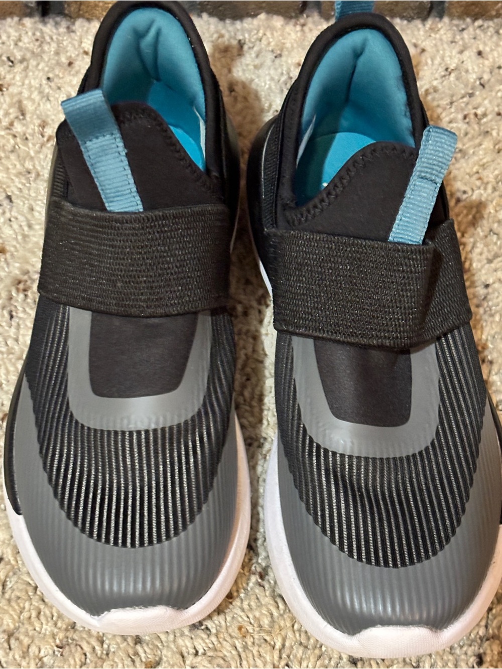 All in motion Slip-On Athletic Sneakers in Black, Gray & Blue sz 5y